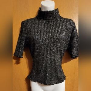 Vintage Rachel Green Sparkling PS Per Seption Turtleneck Top
